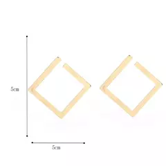 Imagem do Brincos Quadrados Minimalistas