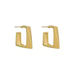 Brinco Dourado Quadrado - loja online