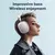 Auscultadores sem fio Bluetooth com microfone, cancelamento de ruído Fones de o