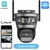 Câmara Wifi de 20MP para exteriores Câmara HD de 10K com três lentes Segurança 5G PTZ IP Câmara com zoom digital de 10X Câmara de rastreio com deteção automática de IA humana Câmara de segurança Câmara doméstica inteli - comprar online