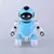 Imagem do Robô Smart Wesley caminha, dança com sensor de Gestos