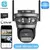 Câmara Wifi de 20MP para exteriores Câmara HD de 10K com três lentes Segurança 5G PTZ IP Câmara com zoom digital de 10X Câmara de rastreio com deteção automática de IA humana Câmara de segurança Câmara doméstica inteli na internet