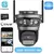 Imagem do Câmara Wifi de 20MP para exteriores Câmara HD de 10K com três lentes Segurança 5G PTZ IP Câmara com zoom digital de 10X Câmara de rastreio com deteção automática de IA humana Câmara de segurança Câmara doméstica inteli