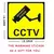 Câmera de segurança CCTV falsa criativa, concha manequim preto e branco, luz L