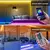 RGB LED Strip Lights para quarto, controle remoto, mudança de cor, luzes de fit na internet