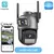 Câmara Wifi de 20MP para exteriores Câmara HD de 10K com três lentes Segurança 5G PTZ IP Câmara com zoom digital de 10X Câmara de rastreio com deteção automática de IA humana Câmara de segurança Câmara doméstica inteli - loja online