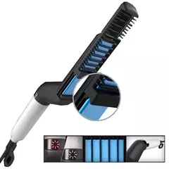Imagem do Escova de cabelo elétrica multifuncional Masculina, pente modelador, alisador e