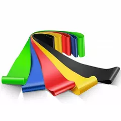 Kit 5 Faixas Elásticas Para Exercícios Multifuncional Yoga Fisioterap - Sinal Verde Store