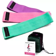 Kit 3 Faixas Elástica de Resistência para Yoga Pilates Treino Academia - comprar online