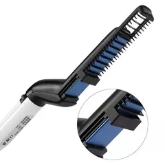 Imagem do Escova de cabelo elétrica multifuncional Masculina, pente modelador, alisador e