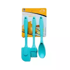 Kit 3 Peças Colher E Pincel Espátula De Silicone Culinário na internet