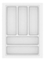 Organizador Porta Talheres Separador Gaveta Branco Lj-801