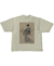 Camiseta Oversized Feminina Hokusai 1830 Offwhite