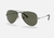 Rayban Aviador Plateado/Verde Polarizado - comprar online