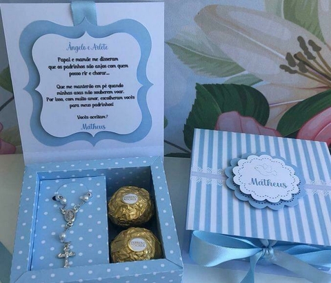 Caixa Convite Padrinhos de Batismo