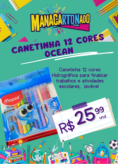 CANETINHA 12 CORES OCEAN 9125 - comprar online
