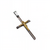 Pingente Cruz com Jesus Dourado Aço Inox 3,8cm - comprar online
