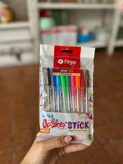 Set de 10 lapiceras de colores