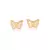 BRINCO BORBOLETA ESTILIZADO BANHADO A OURO 18K
