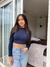 Cropped Gabi azul marinho