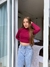 Cropped Gabi vinho - loja online