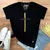 Camiseta Feminina Preta Cruz Dourada Jesus Cristo