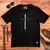Camiseta Masculina Preta Cruz Prata Jesus Cristo