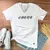 Camiseta Feminina Branca Aplique J.E.S.U.S
