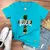 Camiseta Feminina Turquesa Believe Camaleão