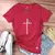 Camiseta Feminina Pink Fé Aplique