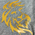 Camiseta Masculina Cinza Aplique Leão Dourado na internet