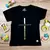 T-Shirt Infantil Preta Cruz Dourada Jesus Cristo - comprar online