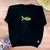 Moletom Preto Aplique Peixe Jesus - comprar online