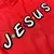 Camiseta Feminina Vermelha Aplique J.E.S.U.S - comprar online