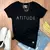 Camiseta Feminina Preta Atitude