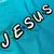 Camiseta Feminina Turquesa Aplique J.E.S.U.S - comprar online