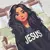 T-Shirt Infantil Branca Garota Jesus na internet