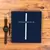 Camiseta Masculina Azul Cruz Prata Jesus Cristo - Yahweh
