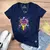 Camiseta Feminina Azul Cruz