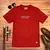 Camiseta Masculina Vermelha Tua Voz Me Chama Sobre As Águas - comprar online