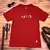 Camiseta Masculina Vermelha Raminho - comprar online