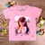 T-Shirt Infantil Rosa Garota Flor Orando - comprar online
