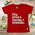 T-Shirt Infantil Vermelha Fé & Amor Dourado - comprar online