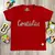 T-Shirt Infantil Vermelha Gratidão Dourado - comprar online