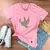Camiseta Feminina Rosa Pomba da Paz