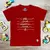 T-Shirt Infantil Vermelha Paz Saúde Esperança Coroa - comprar online