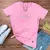 Camiseta Feminina Rosa Aplique Positive