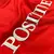 Camiseta Feminina Vermelha Aplique Positive - comprar online
