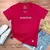 Camiseta Feminina Pink Aplique Positive