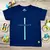 T-Shirt Infantil Azul Cruz Prata Jesus Cristo - comprar online